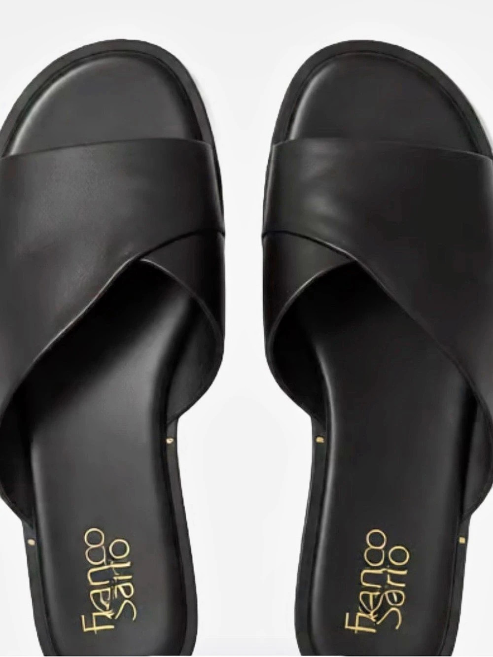 Franco Sarto Black Slide Sandals Like New